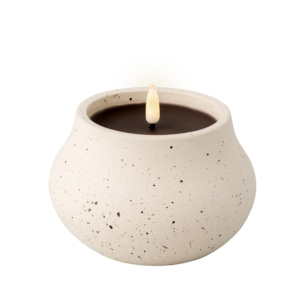 Outdoor LED Concrete Flame Effect Candle