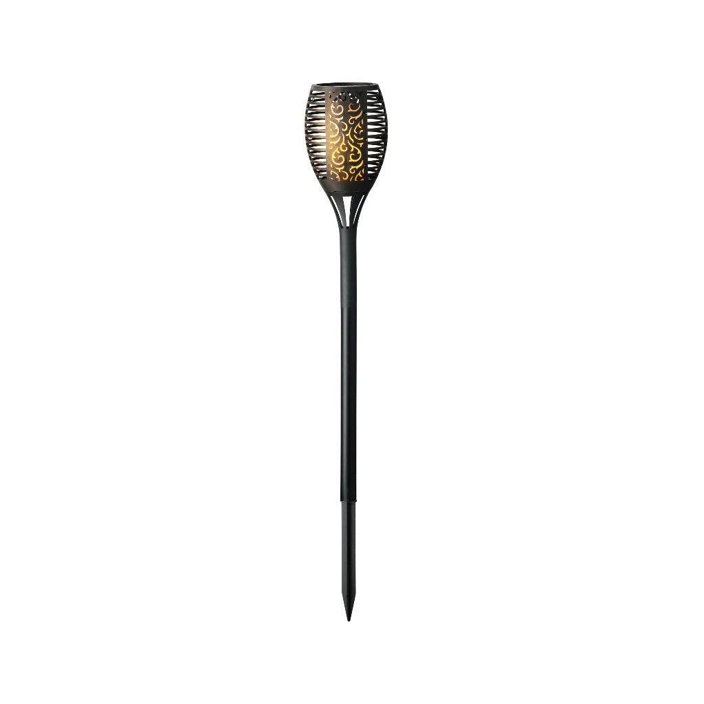 Solar LED Flame Effect Torch 24" Black