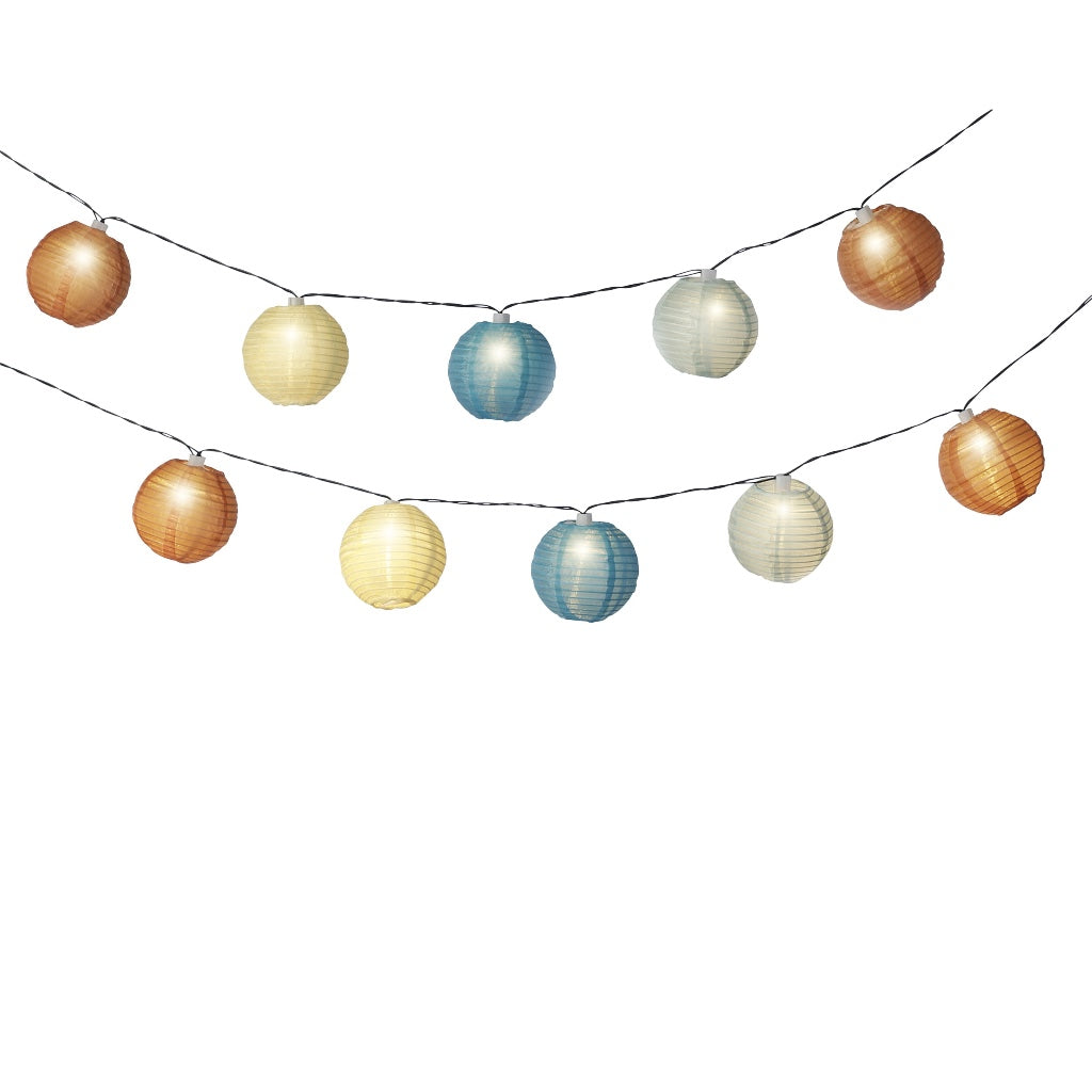 Solar LED 'Paper Lantern' String Lights 14.5'