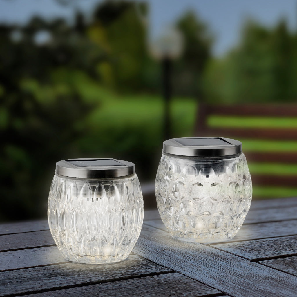 Solar LED Glass Jar Light