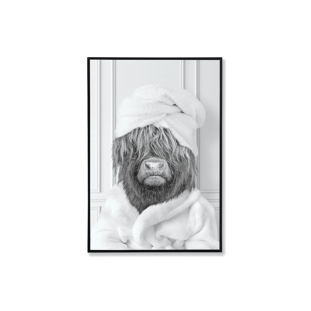 Highland Cow In Towel Print
