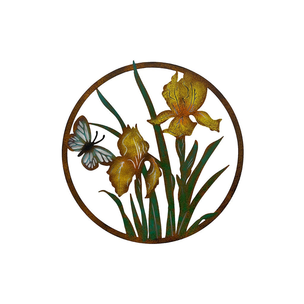 Iris Circle Wall Art 23"