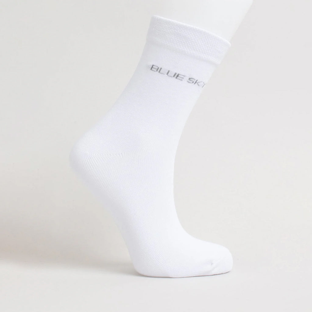 Ladies Bamboo Dress Sock White
