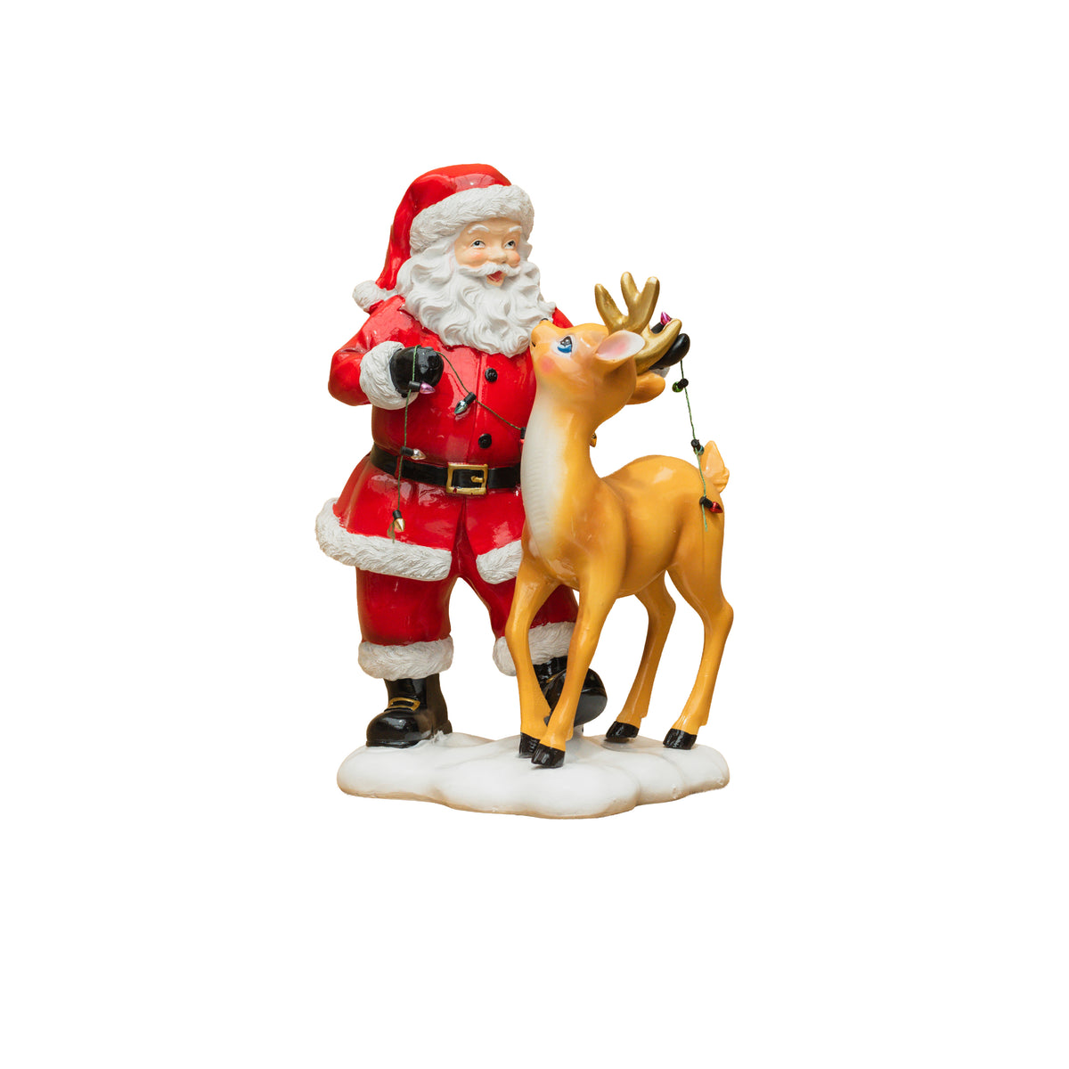 Santa with Deer 12"