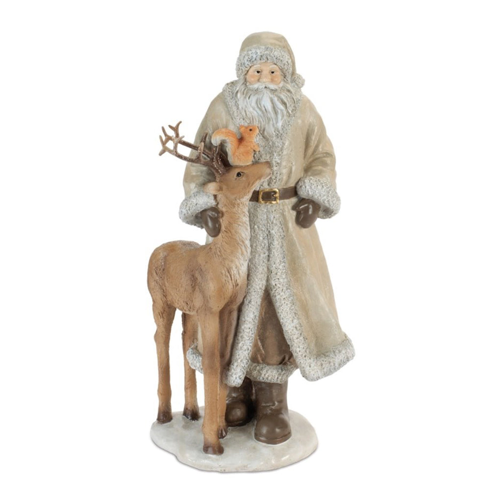 Santa with Deer 11.75"