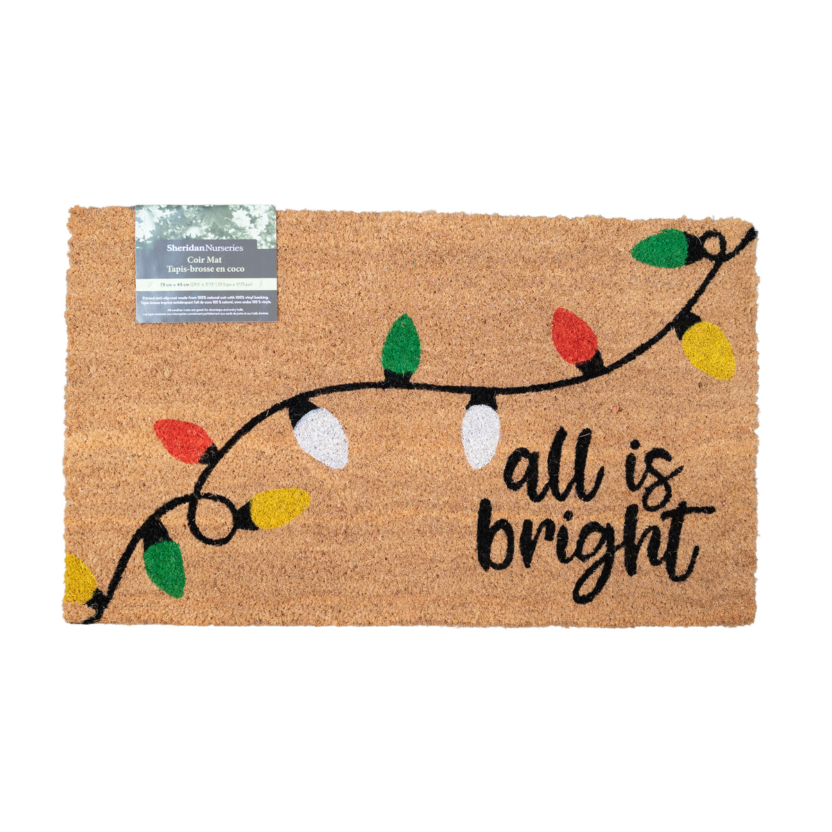 All Is Bright Coir Mat