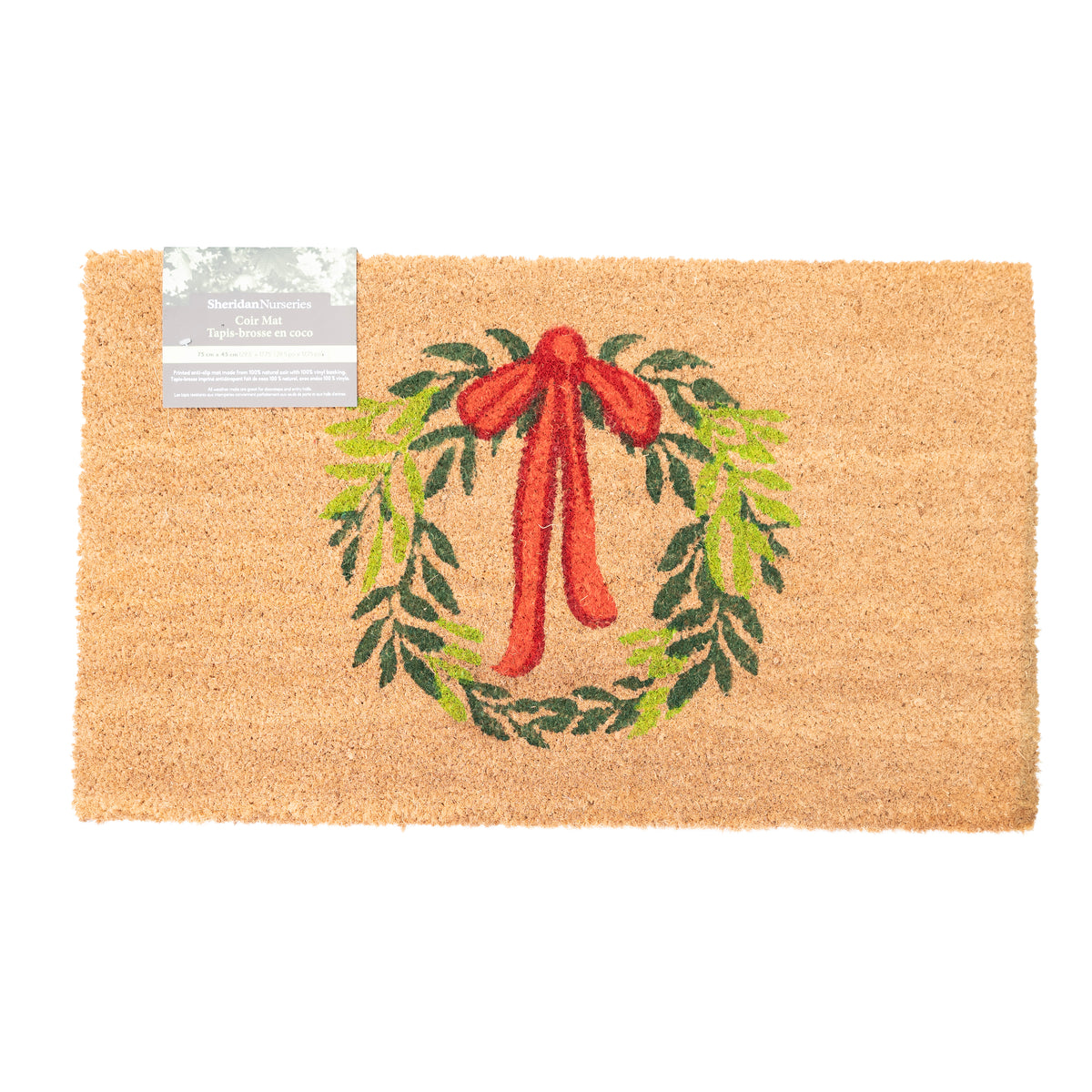Wreath Christmas Coir Mat