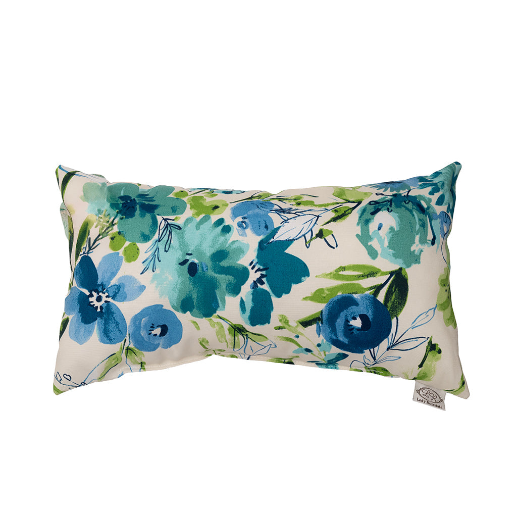 Bettina Aqua Outdoor Pillow 11x20"