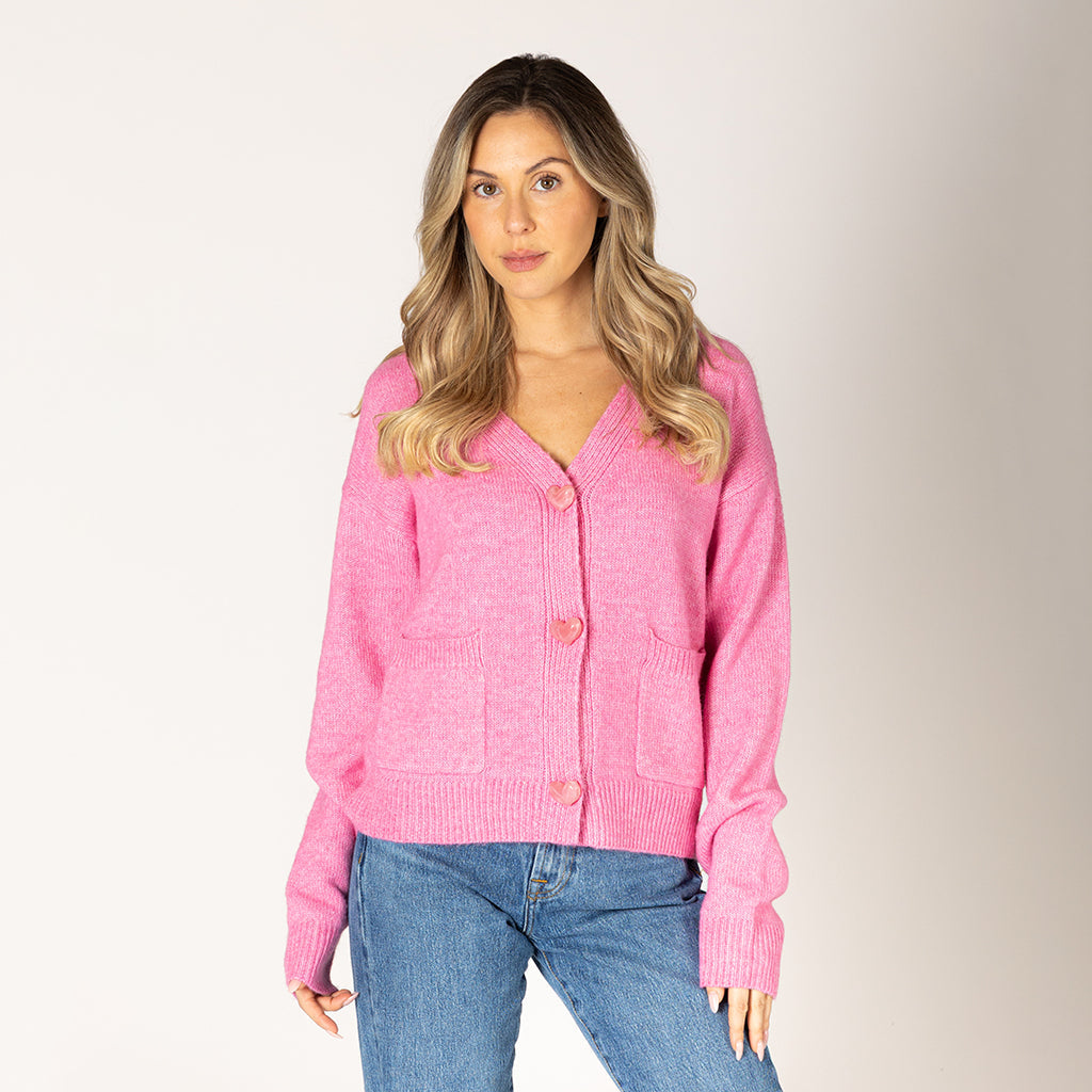 Heart Cardi Flamingo