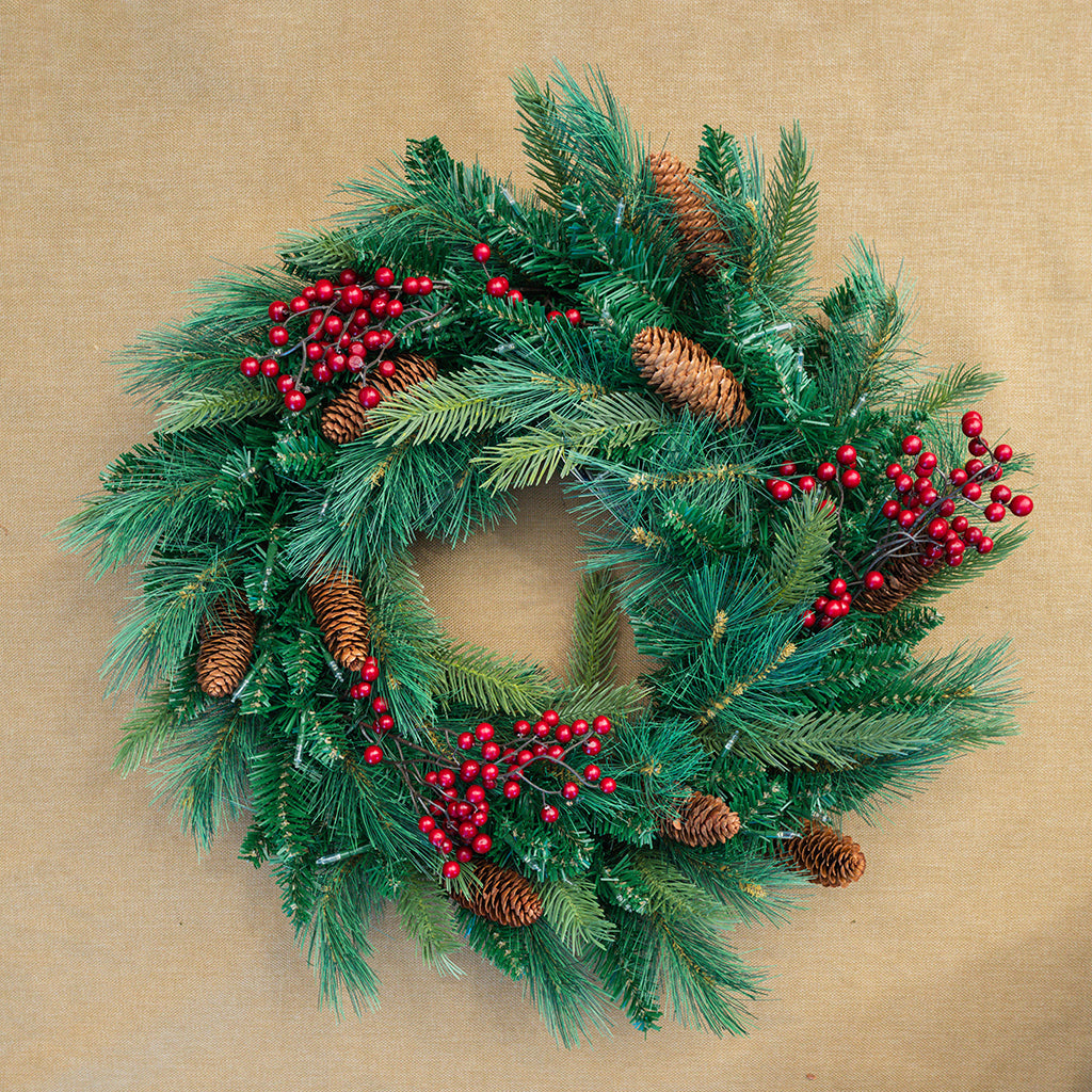 30" Decorated Everlasting Fir Wreath