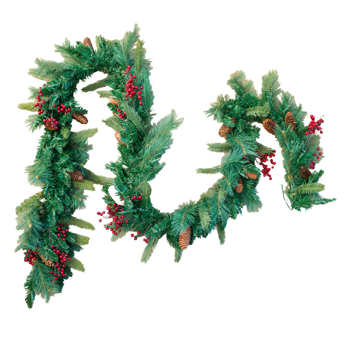 9' Decorated Fir Pre-Lit Garland