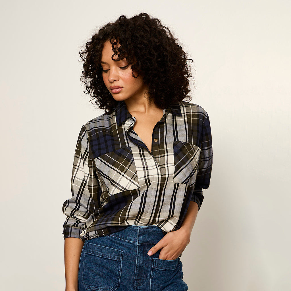 The City Plaid Shirt True Green