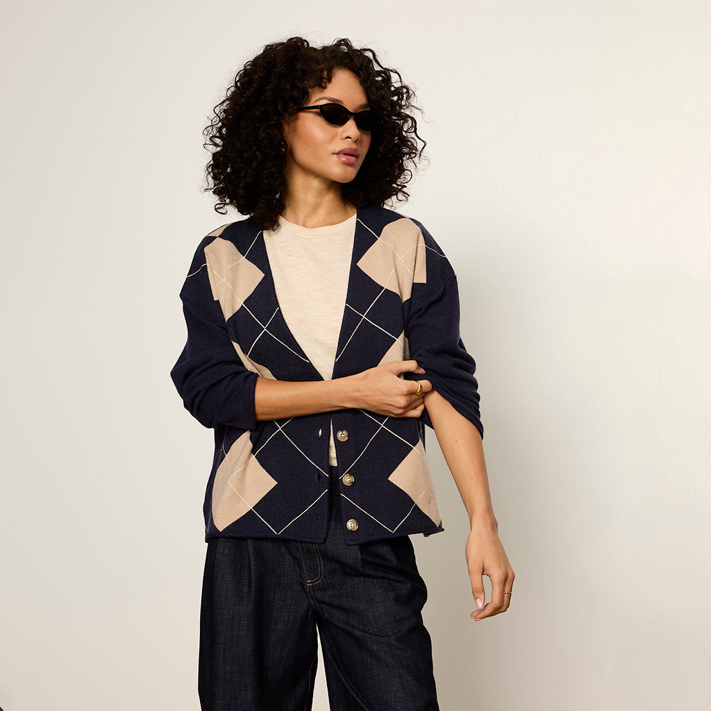Arden Cardigan Loma Argyle