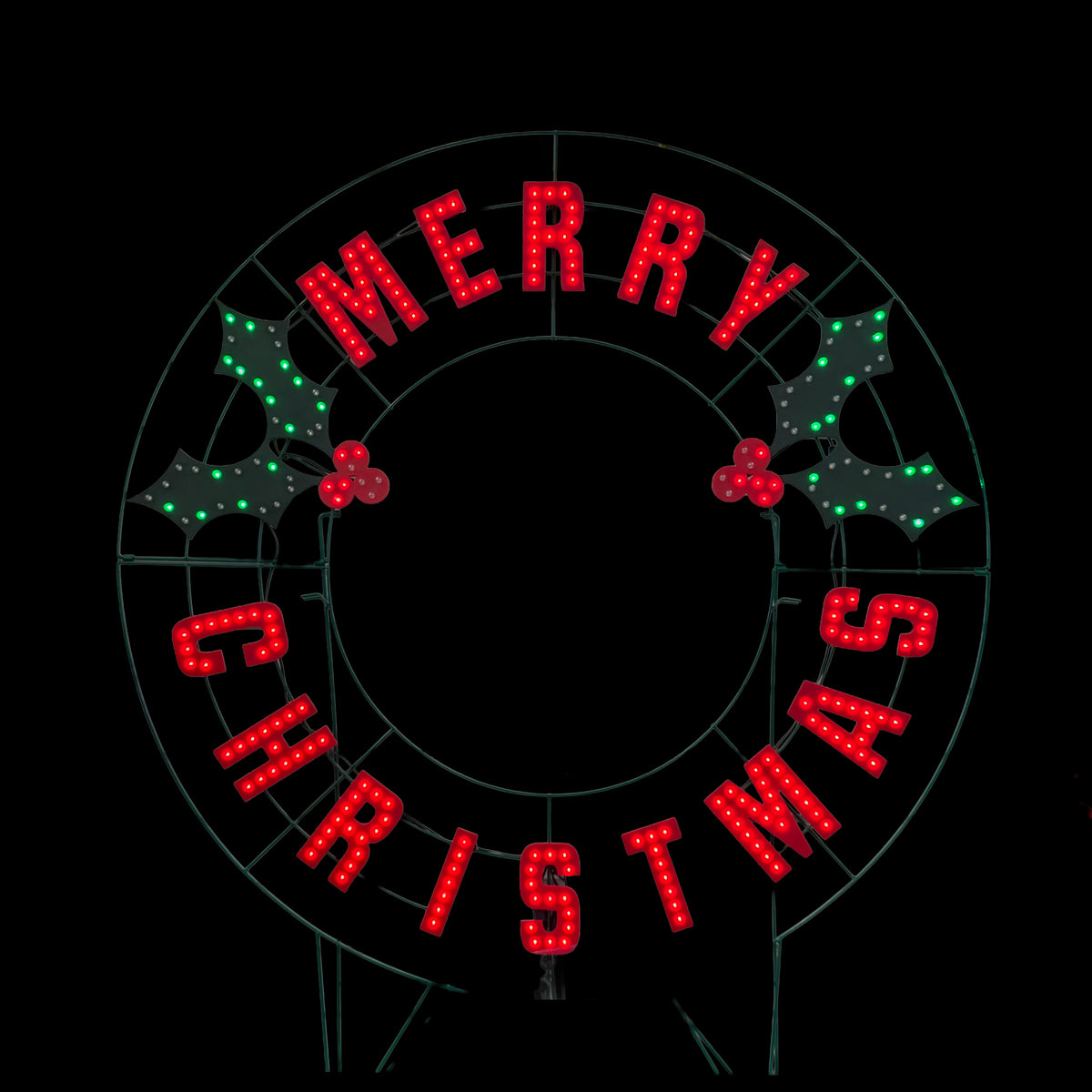Merry Christmas Message Wreath 40"