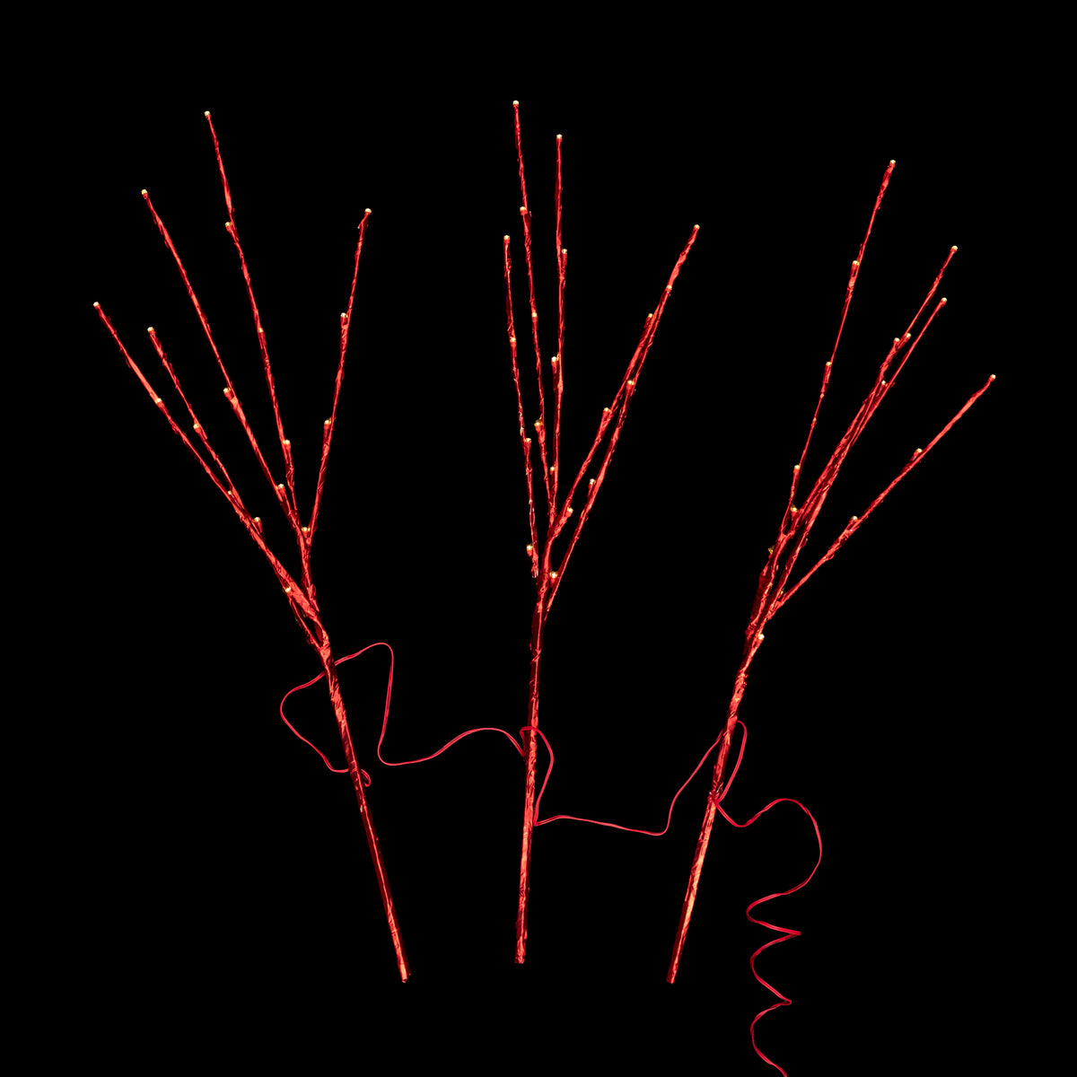 30" Lighted Red Twig Dogwood Branches