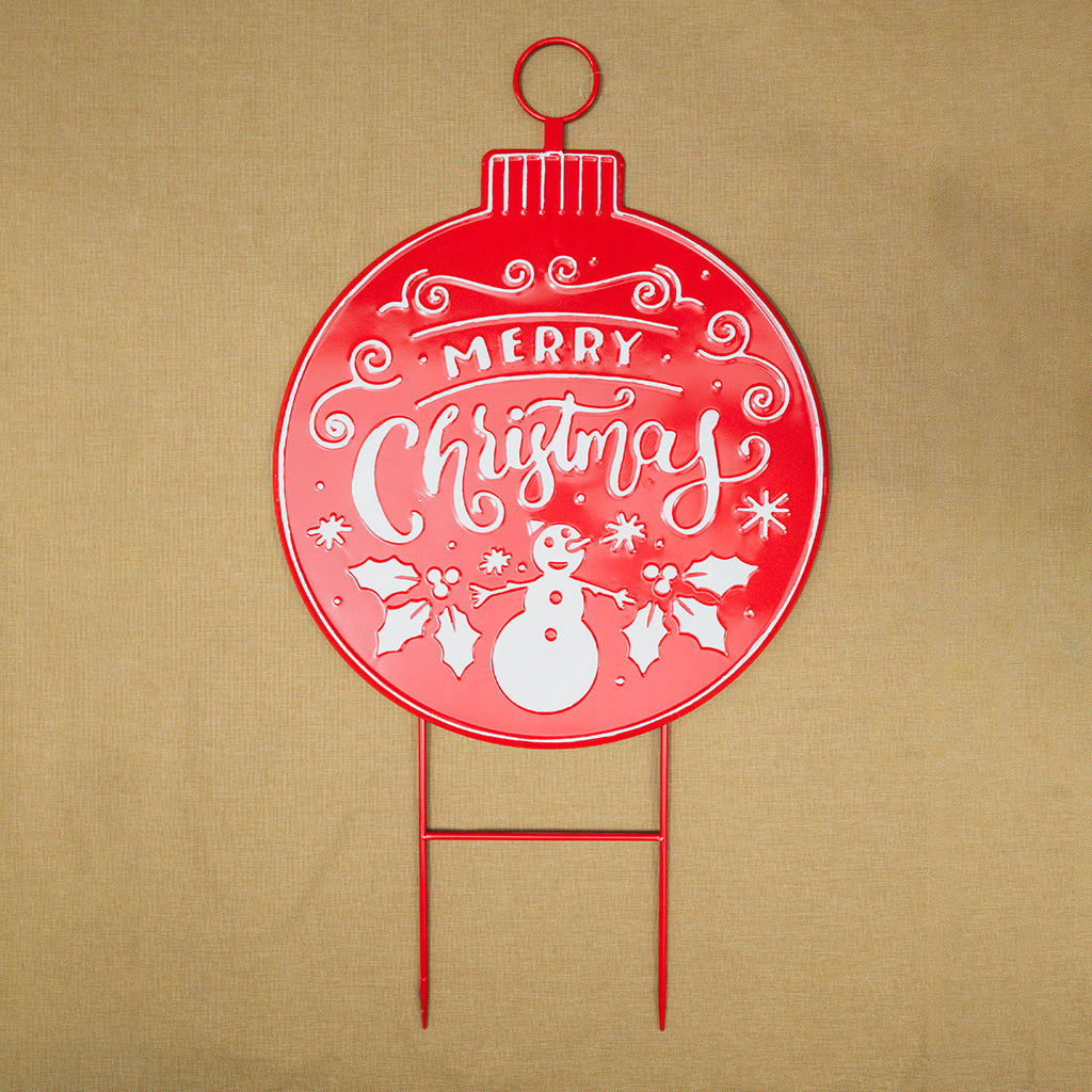 Merry Christmas Ornament Metal Stake