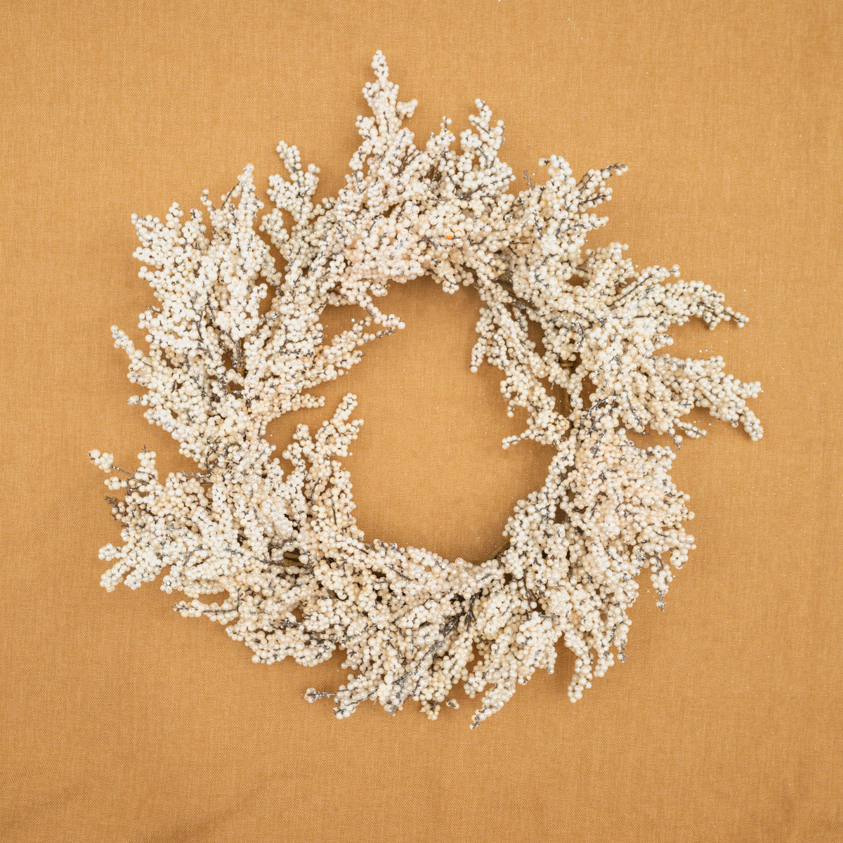 White Berry Wreath 24"