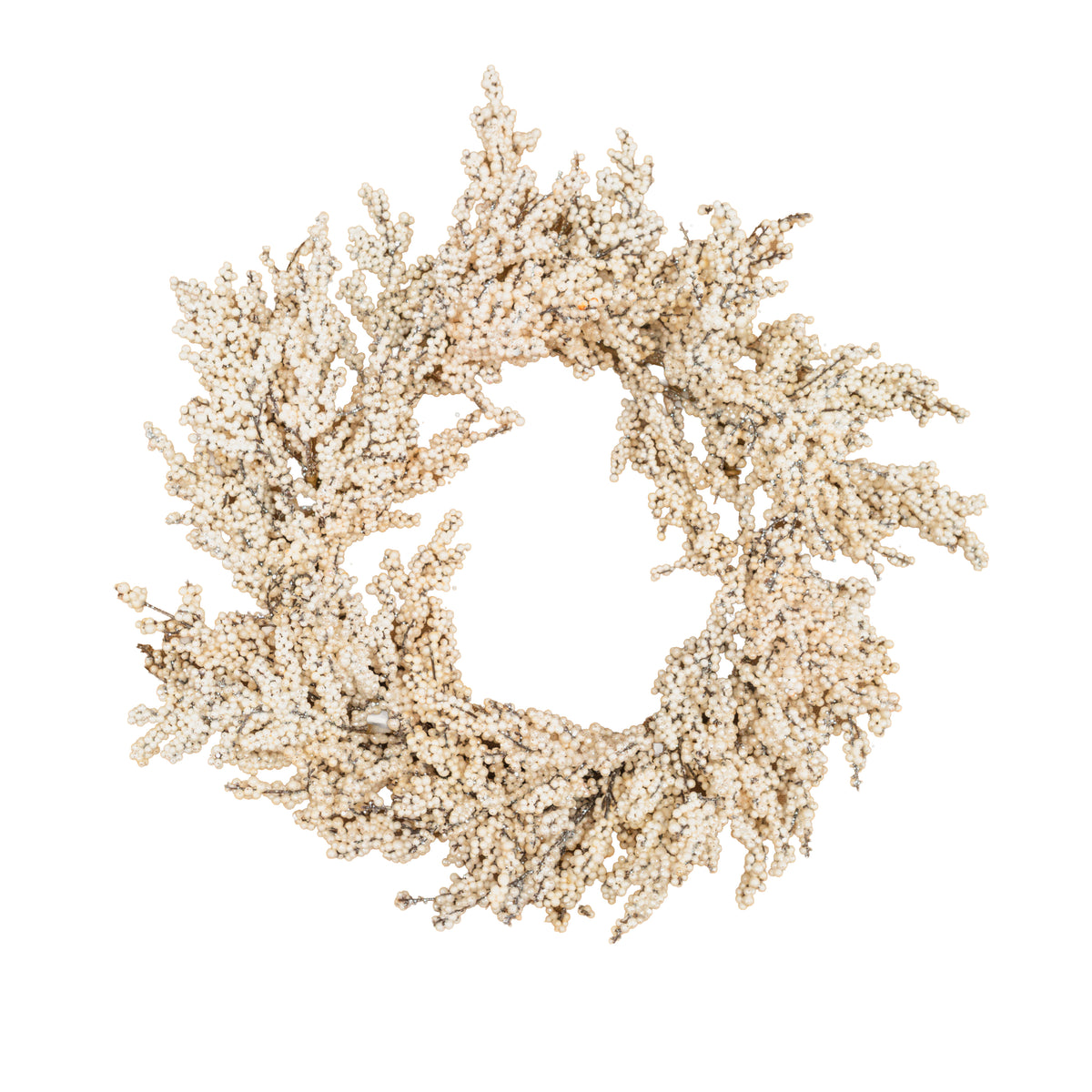 White Berry Wreath 24"