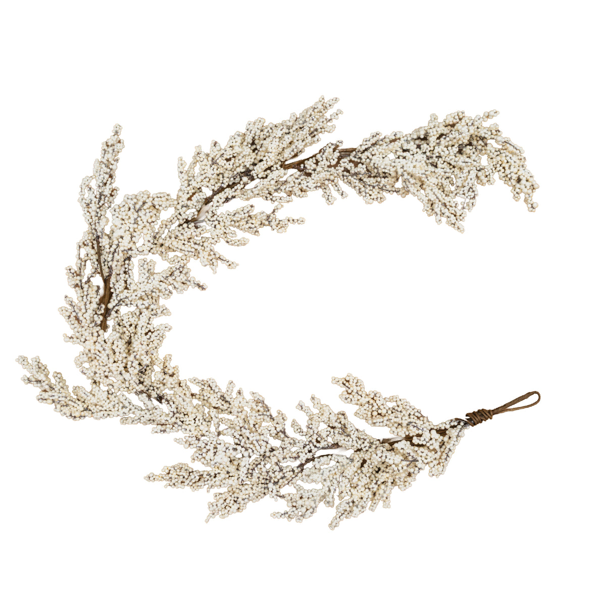Hanging White Berry Garland 60"