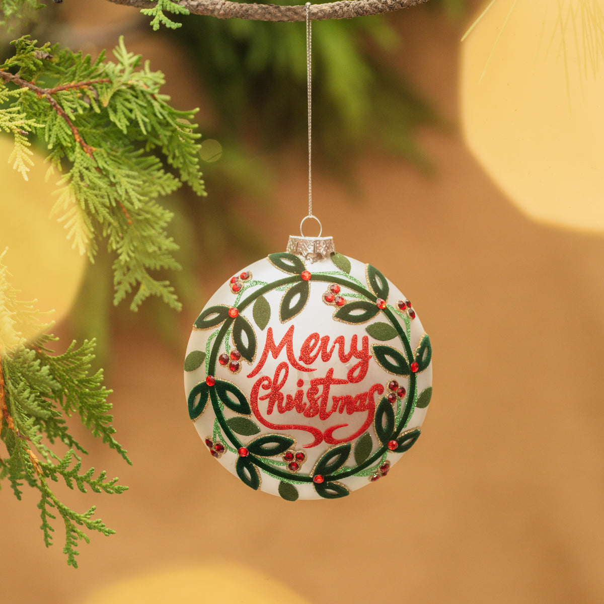 Merry Christmas Ball Ornament