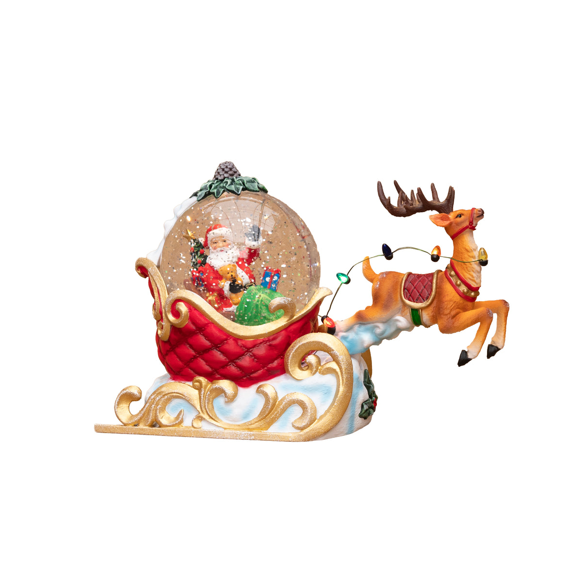 LED Spinning Water Sleigh Globe