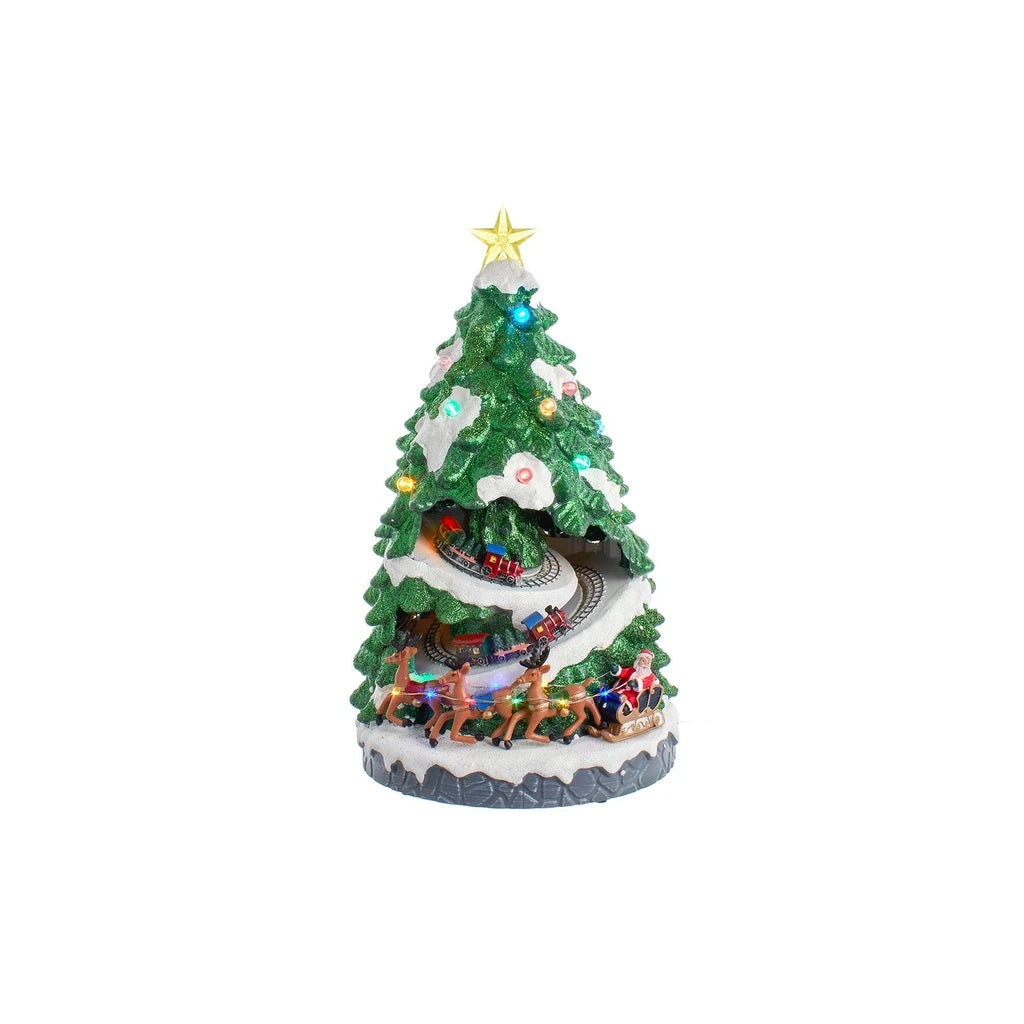 Musical Lighted Christmas Tree with Train