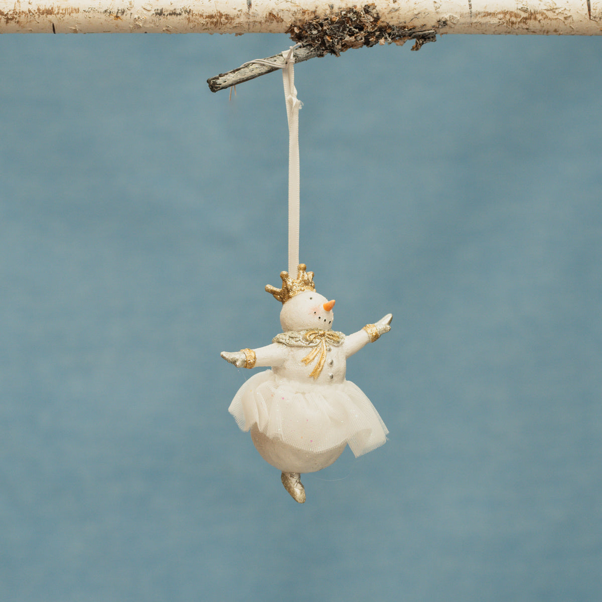 Glittered Snow Lady Ballerina Ornaments