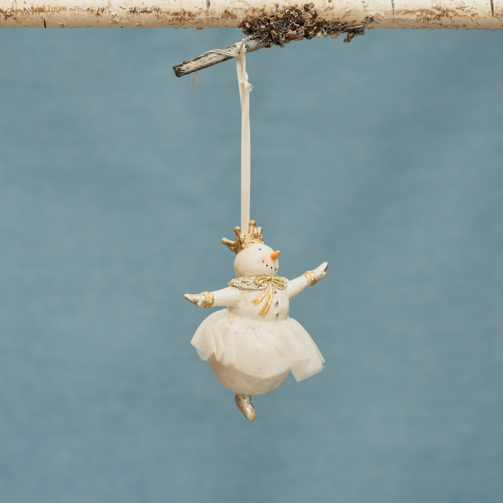 Glittered Snow Lady Ballerina Ornaments