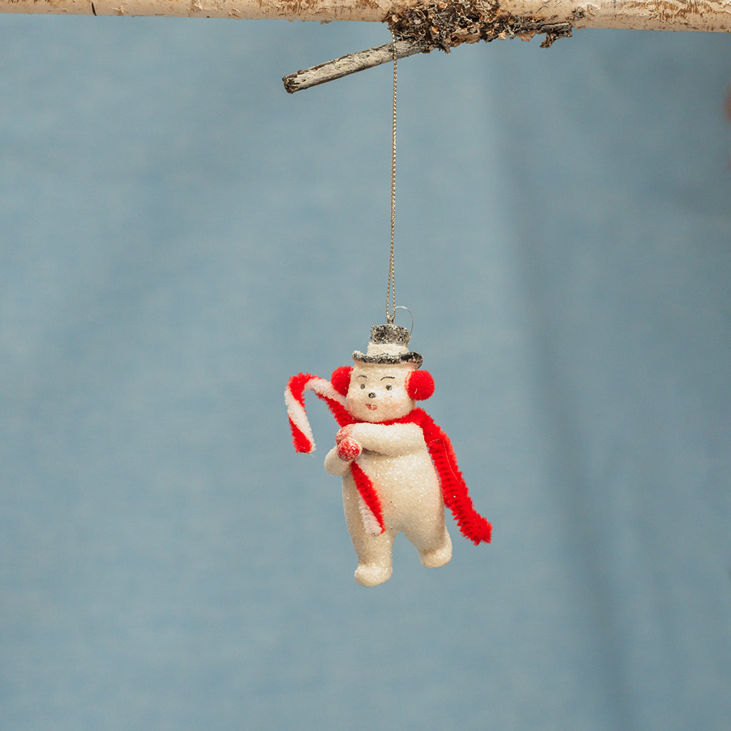 Glittered Snowmen Ornaments