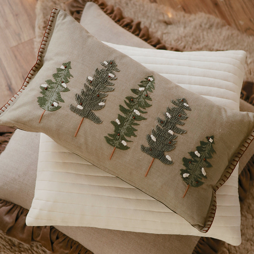 Alpine Trees Pillow 21X12