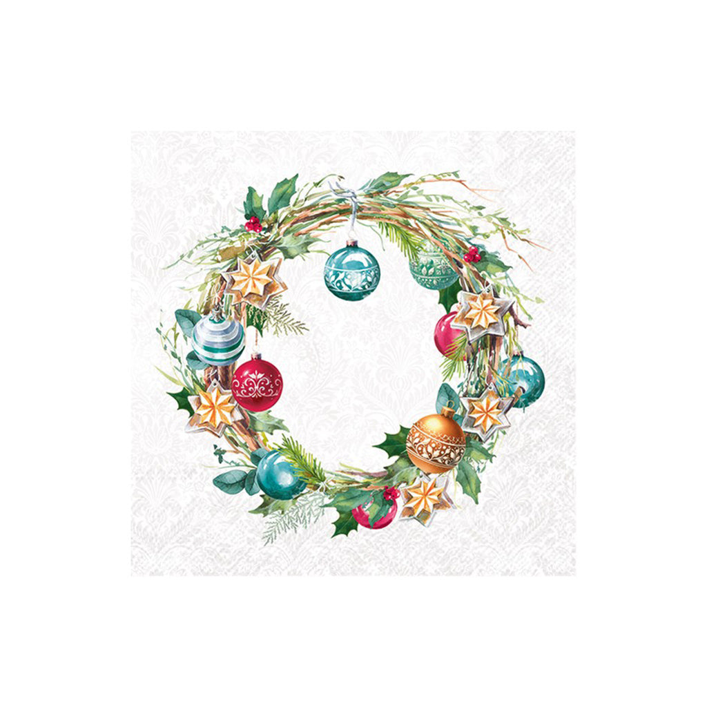 Christmas Wreath Lunch Napkin