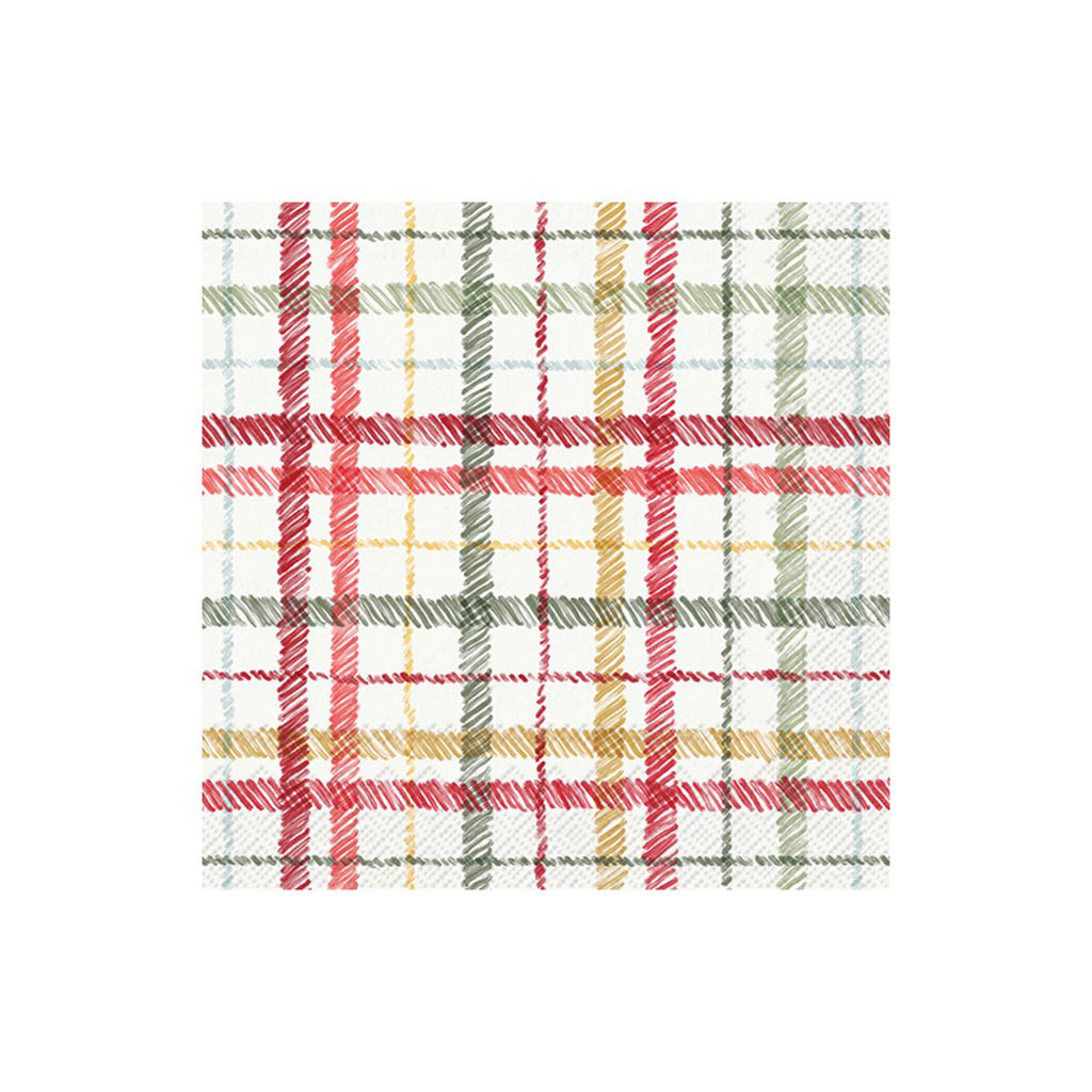 Frosty Plaid Lunch Napkin
