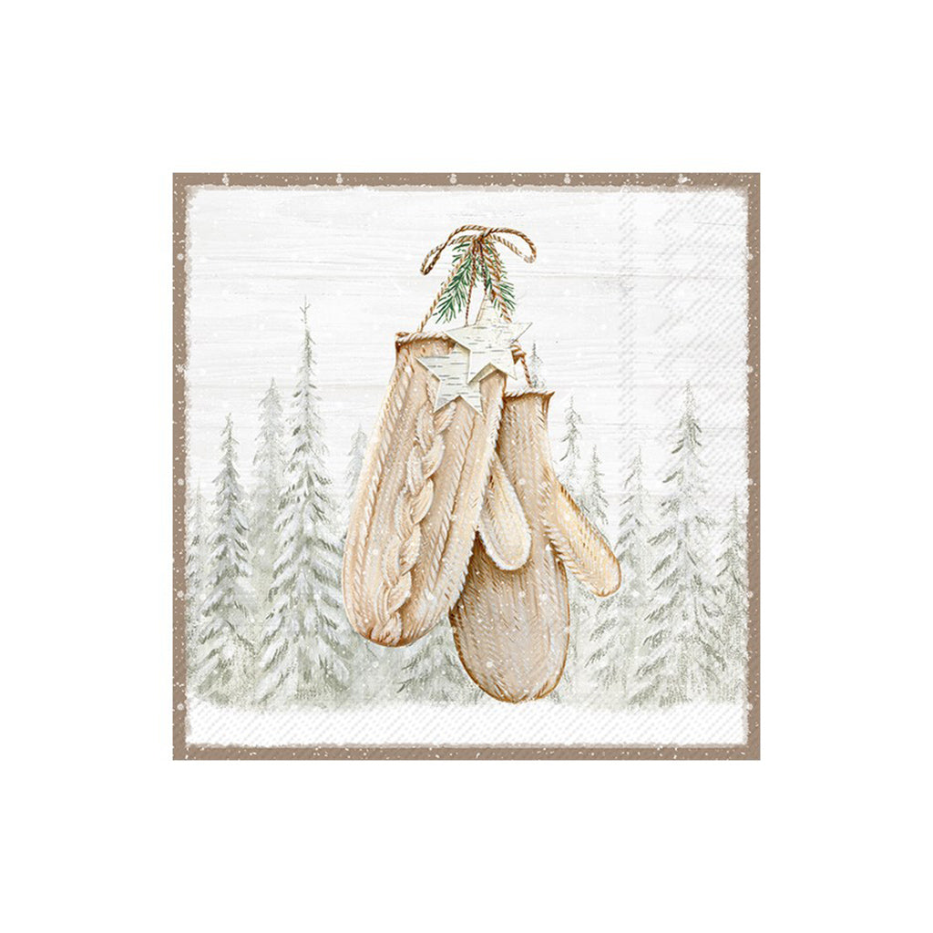 Nordic Winter Gloves Lunch Napkin