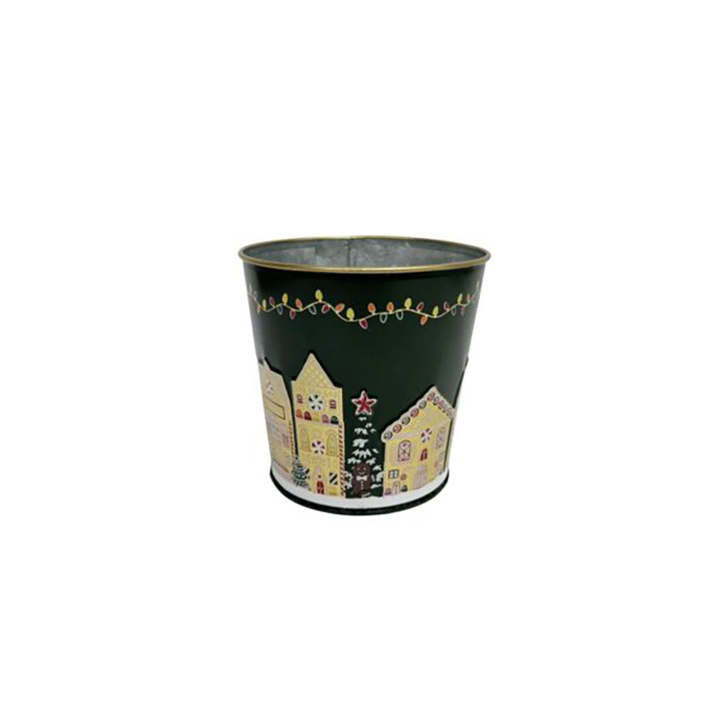 Holiday Pot Embossed Green Village Design