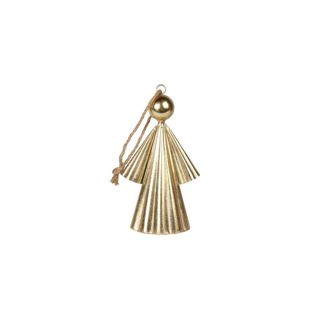 Angel Shaped Hanging Bell Soft Gold