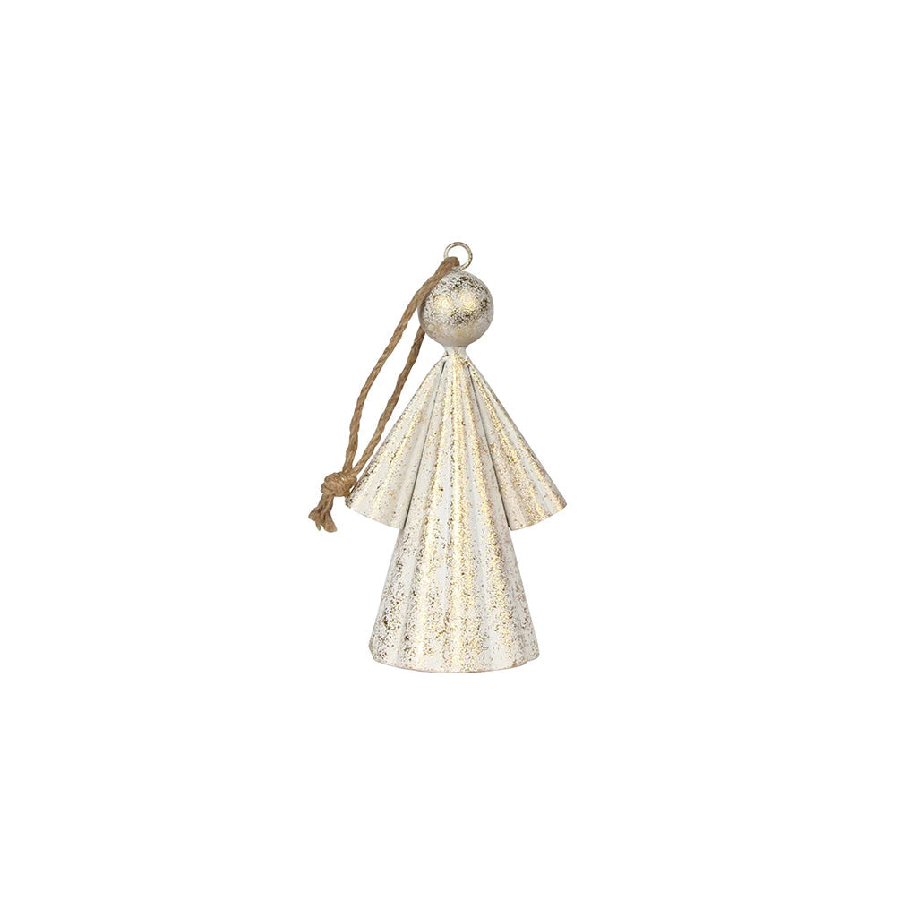 Angel Shaped Hanging Bell Speckled Gold