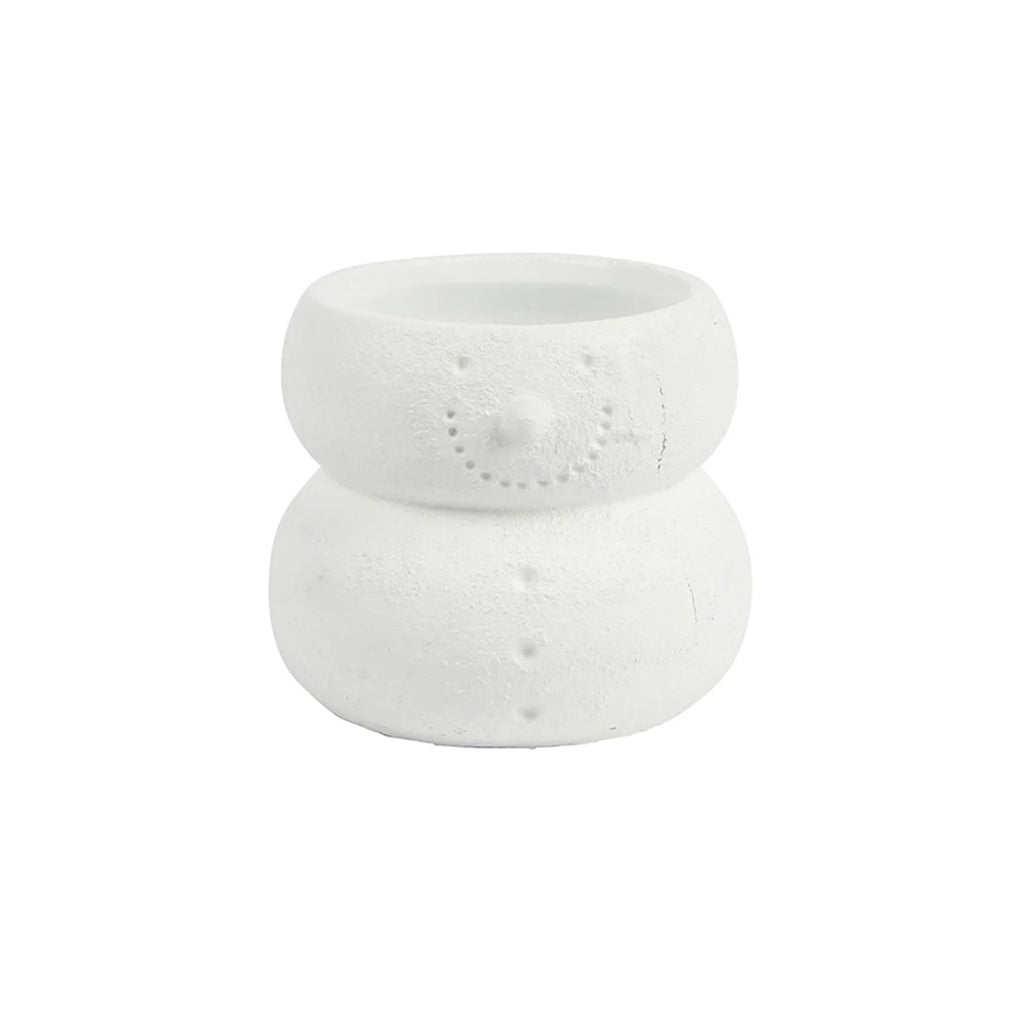 Textured Snowman Shaped Pot