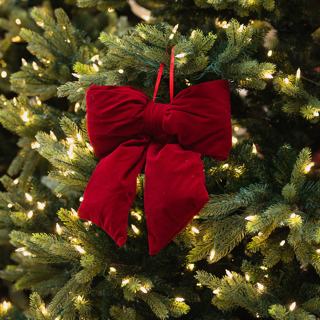 Velvet Décor Bow Red