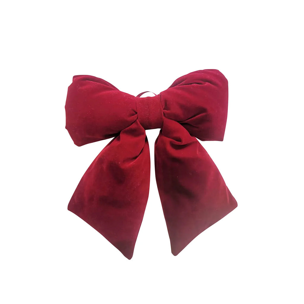Velvet Décor Bow Red