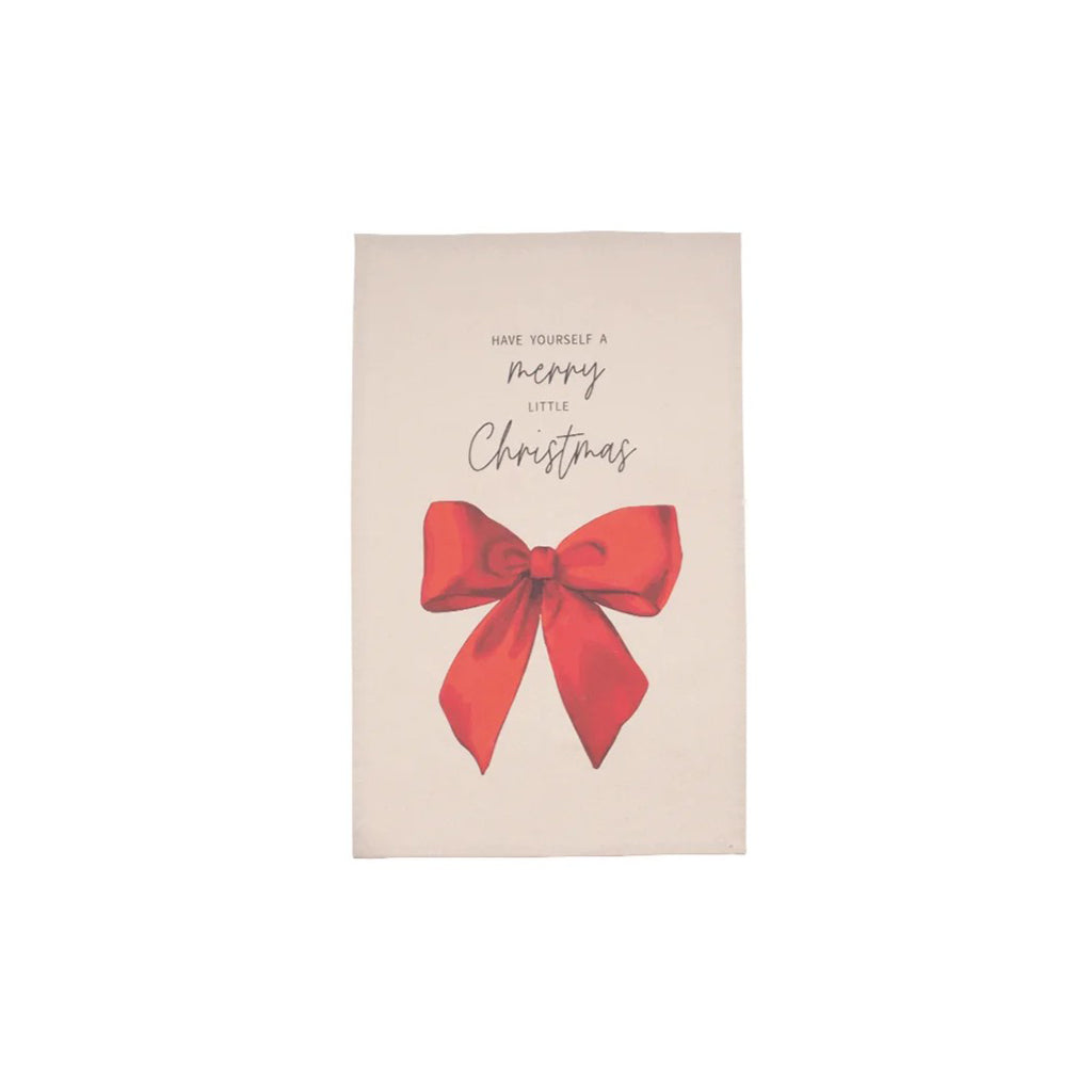 Have Yourself A Merry Little Christmas Single Kitchen Towel Red