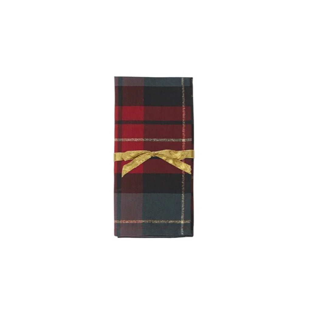 Traditional Check Napkin Set of 4 Forest