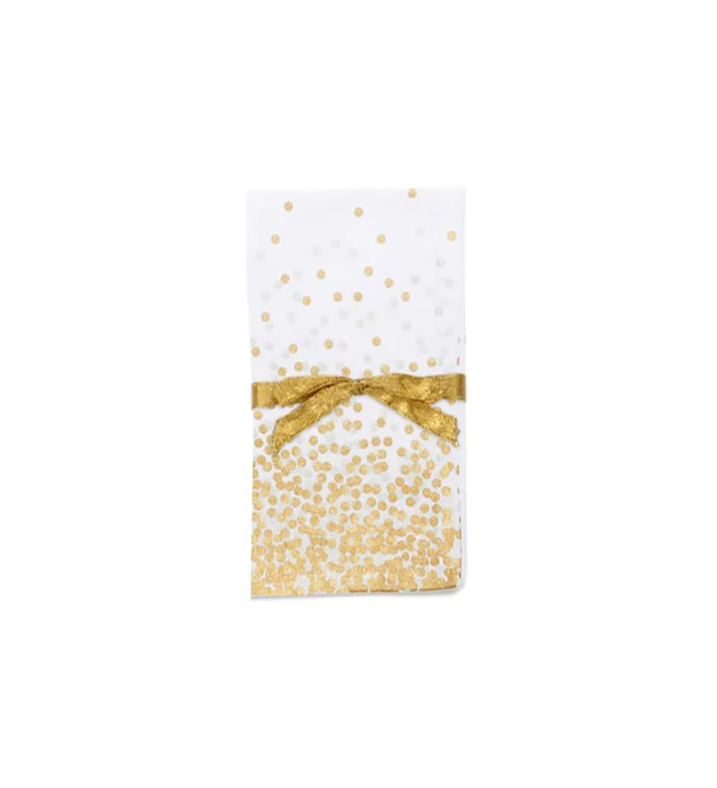 Confetti Guest Napkin Set of 4 Metallic