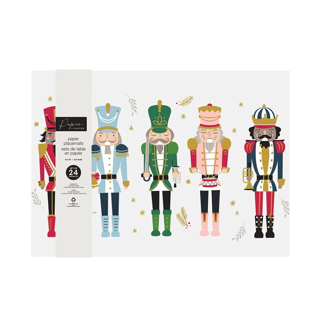 Merry Nutcracker Paper Placemat 24 pack