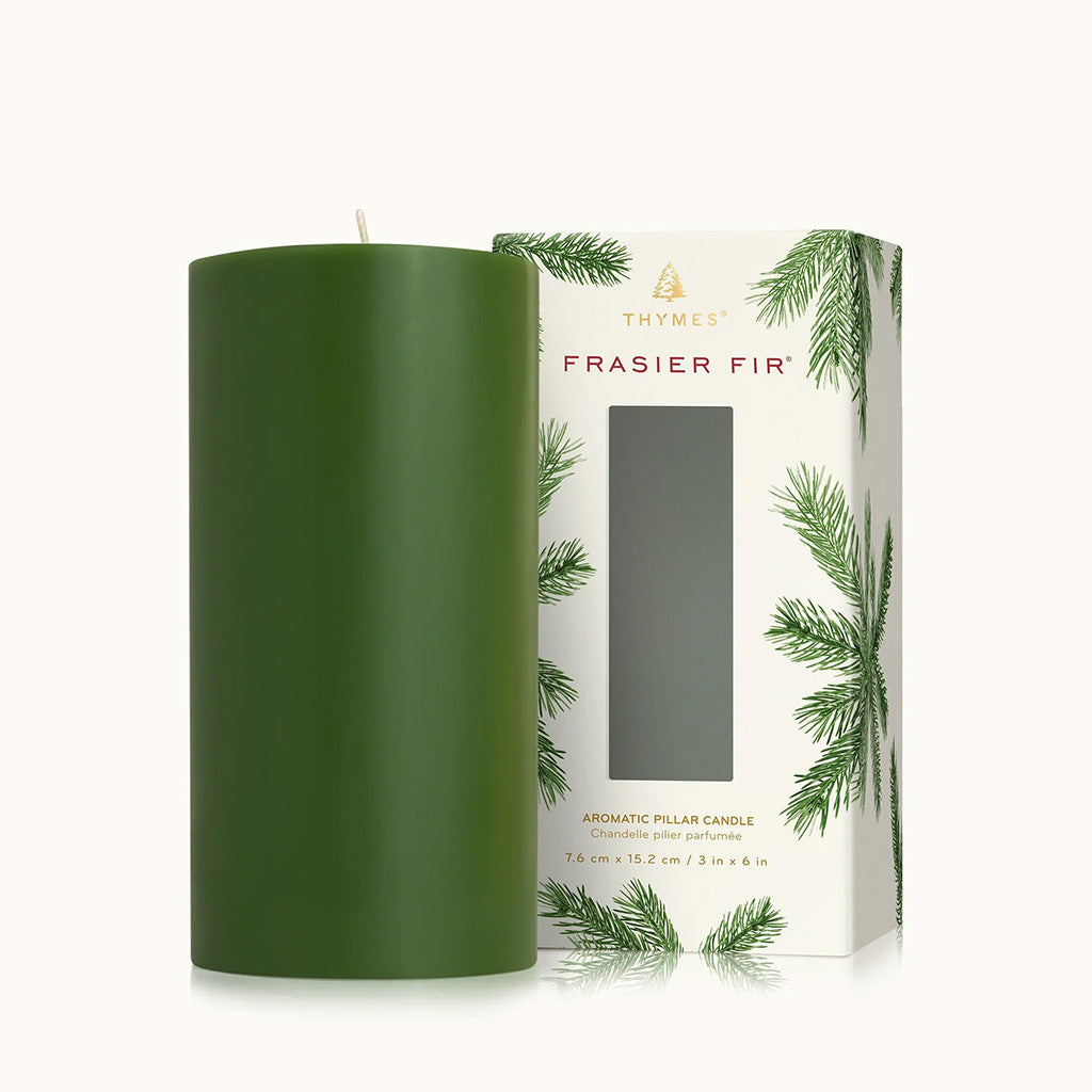 Thymes Frasier Fir® Pillar Candle 3x6"