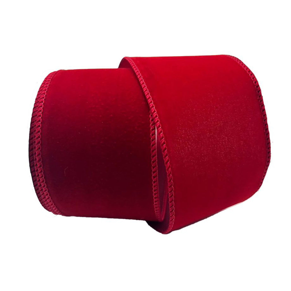 Burgundy Velvet Wired Ribbon