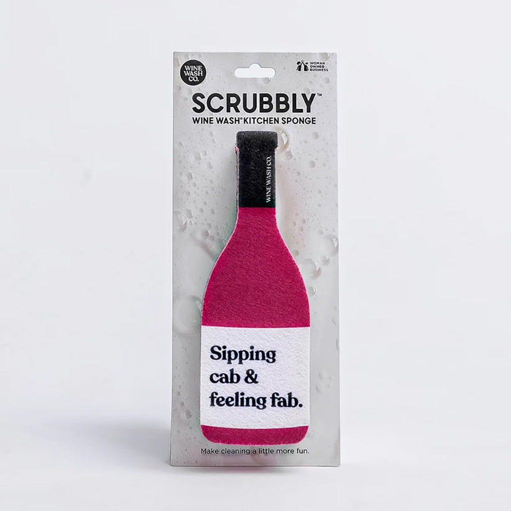 Scrubbly Kitchen Sponge Sipping Cab Feeling Fab