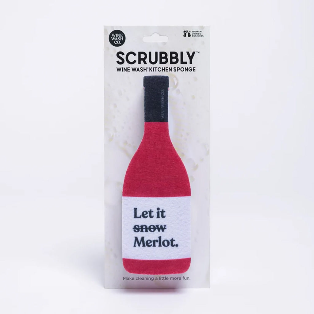 Scrubbly Kitchen Sponge Snow Merlot