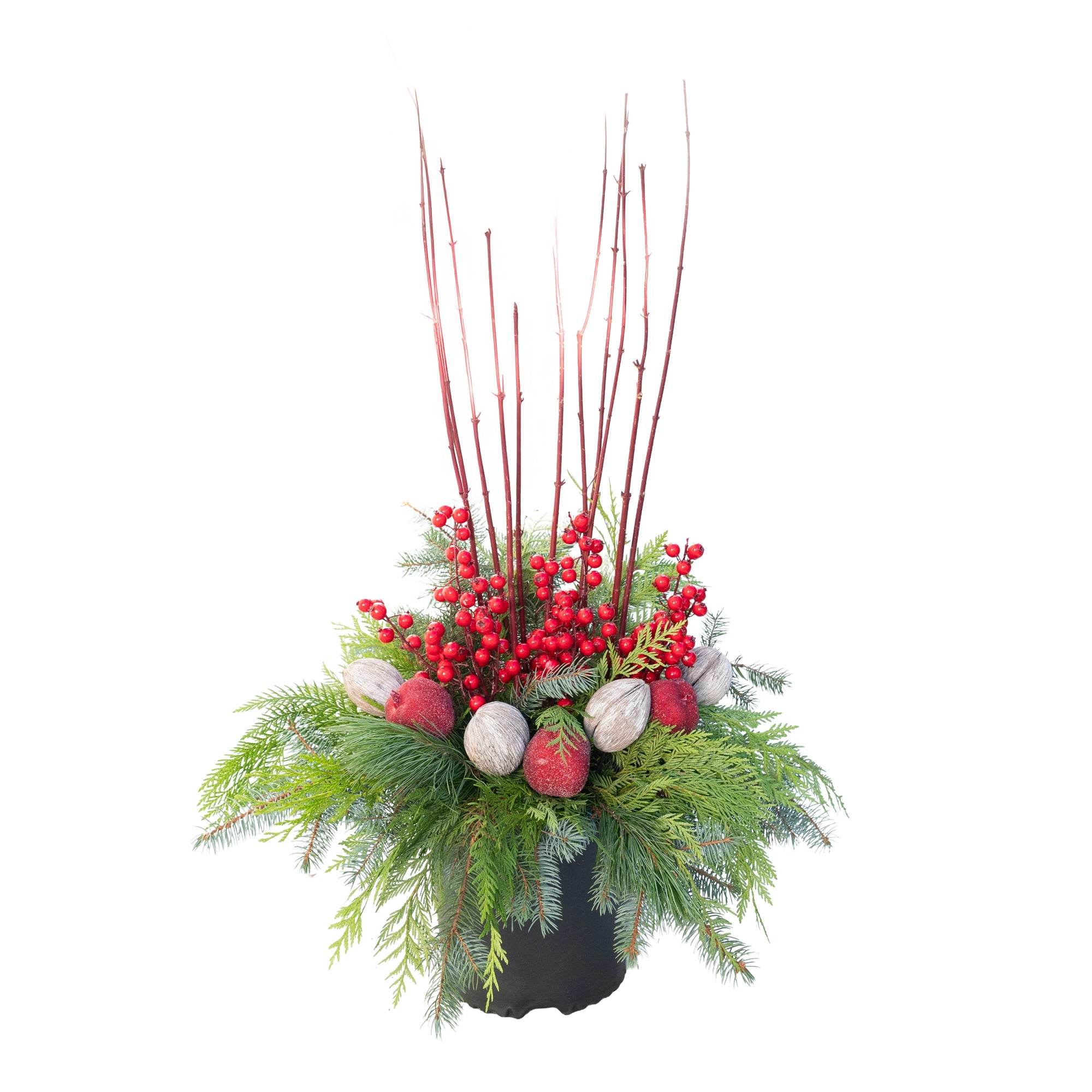 Urn Arrangement - Classic Christmas Design 11"