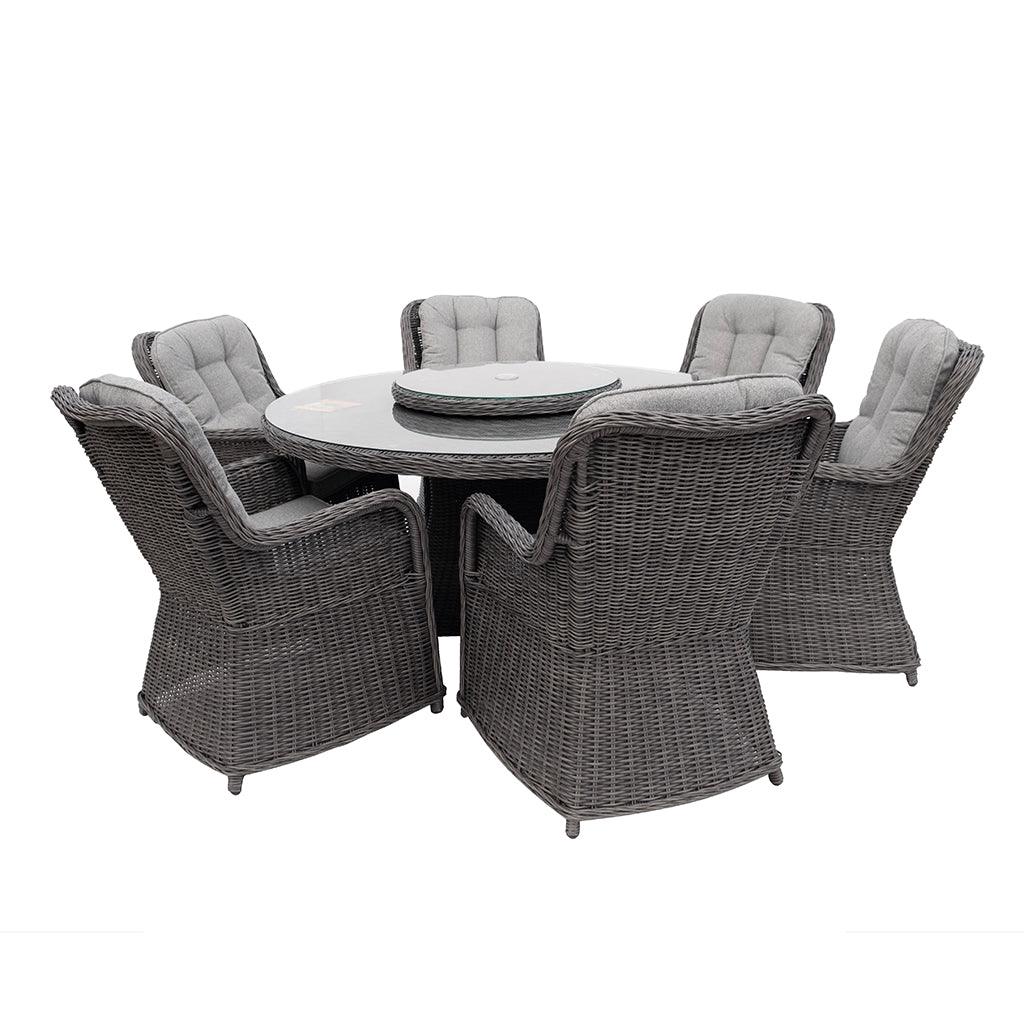 Hastings 7 Piece Dining Set Closed Weave - Driftwood/Linen