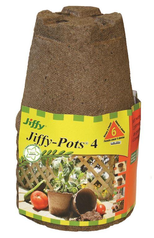 Jiffy Peat Pots 4&quot; Round 6 Pack